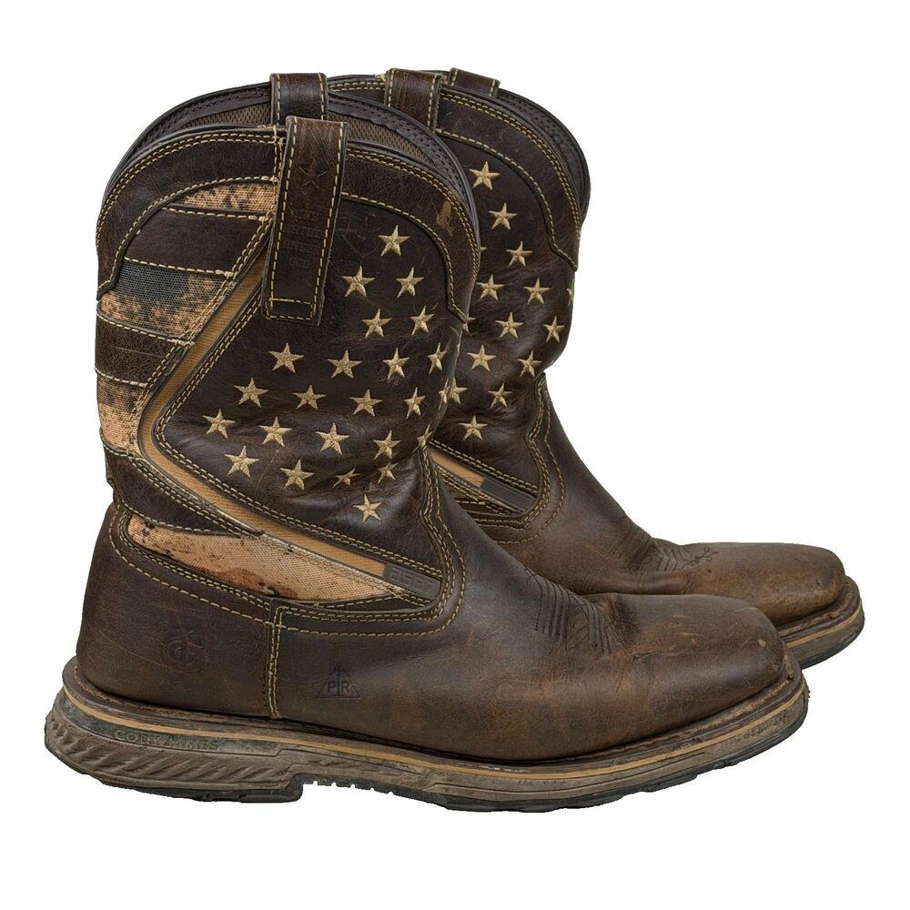 Cody James Men's 14D Disruptor Soft Toe Brown Pull On Boots BCJ00SPW1960